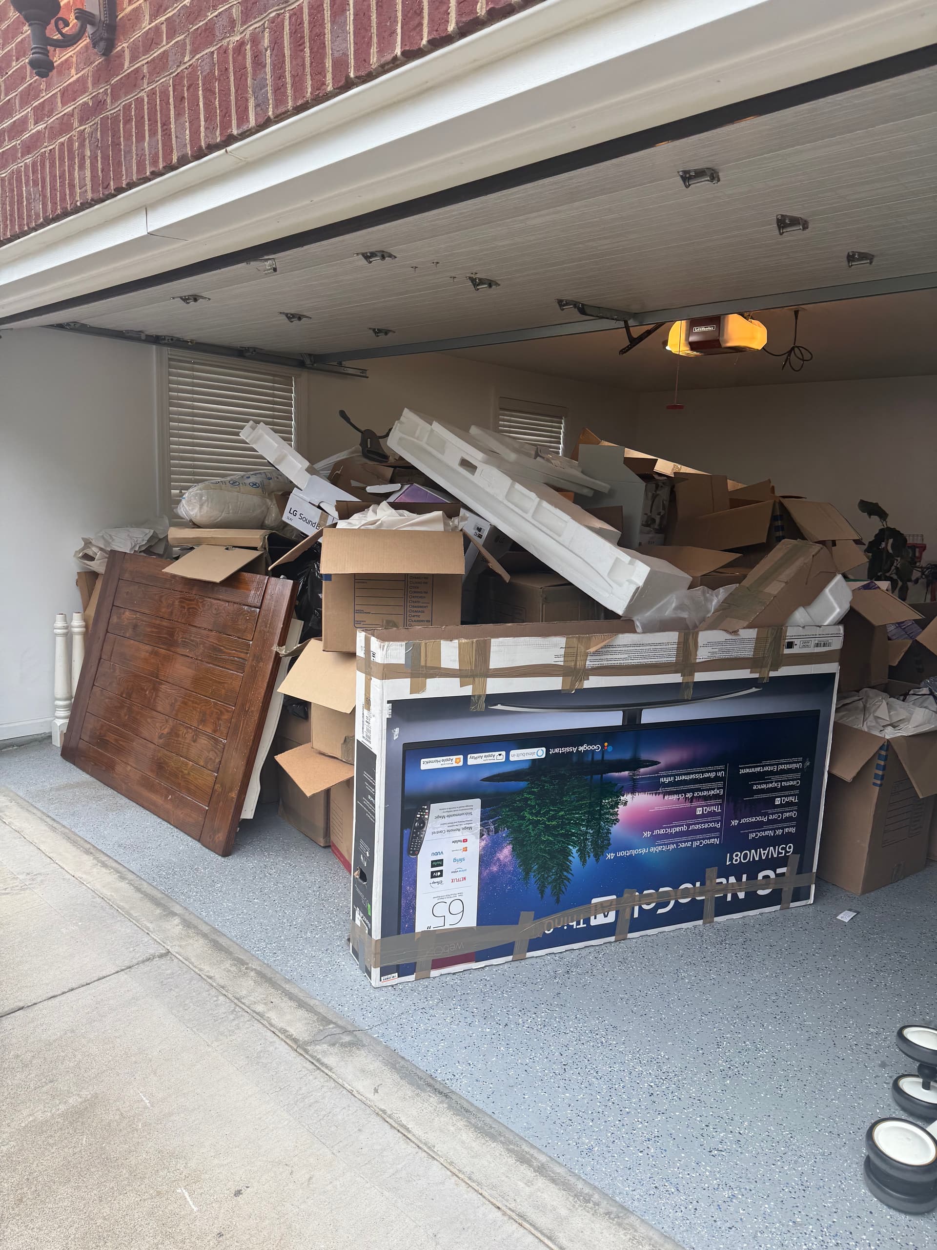 Garage Buried in Cardboard and Junk - We Cleared It Out
