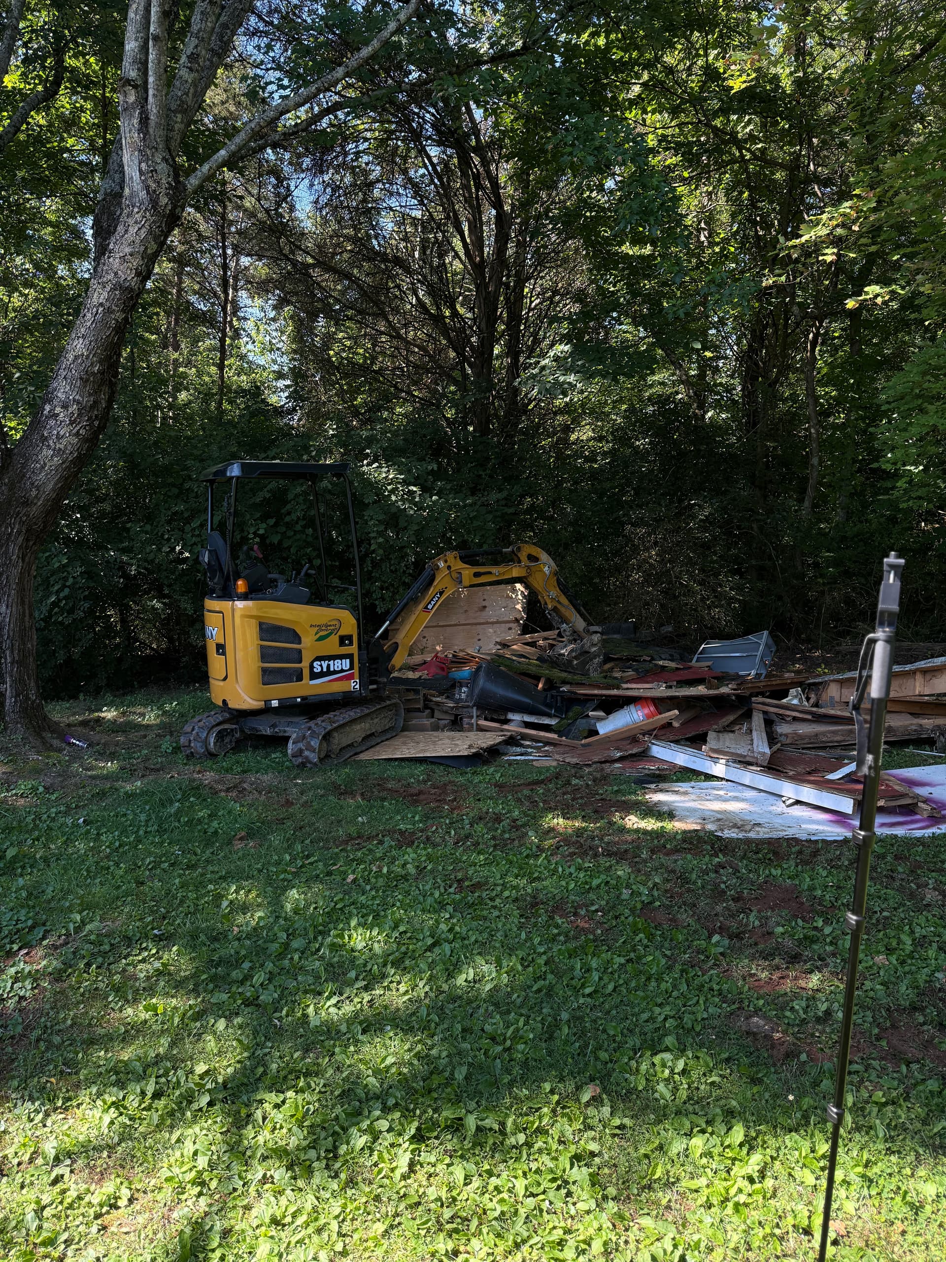 Gallery photos for Old Wood and Debris Gone with the Right Demo Equipment: Image #3